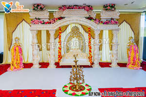 Escenario Decorativo para Nikah Musulmán, Escenario de Boda Tallado en Fibra, Fabricante de Escenarios de Boda Indios, Australia, Irlanda, Estados Unidos, Reino Unido, Irlanda - Product Image 6