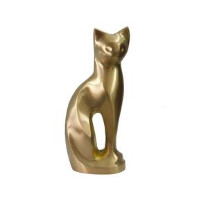 <b>Cat</b> Design Aluminium Cremation <b>Urns</b> With Golden Finished High Quality Metal Adult Classic <b>Urns</b> With Gold Color Antique Finished - Product Image 1