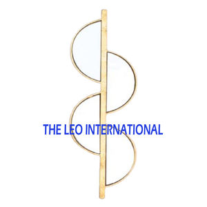 Decoración de Pared de Hierro Metálico con Forma Única y Acabado Dorado, Decoración Rústica para Entrada, Diseño Nórdico para Casa de Campo, Montaje en Pared - Product Image 1