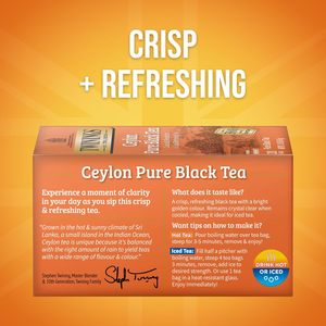 Twinings Ceylon Pure Black <b>Tea</b> Individually Wrapped Bags, 20 Count (Pack of 6), 120 Teabags - Product Image 3