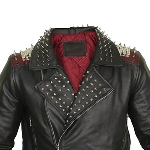 Chaqueta de Invierno para Hombre, de Cuero Suave de Primera Calidad, Elegante, Transpirable, Informal, con Tachuelas - Product Image 3
