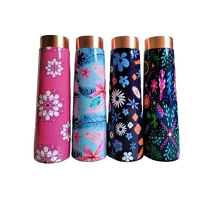 Botella de agua de cobre impresa A prueba de fugas y vasos directos Botella de agua de cobre puro 100% Artesanías de lujo - Product Image 5