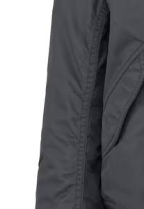 Blousons bombardiers en toile à capuche manches longues et col montant vente en gros de vestes de bombardier zippées personnalisées pour hommes de couleur unie couleur personnalisée - Product Image 2