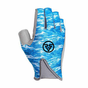 Guantes de pesca de su propio estilo-Guantes de pesca con un logotipo personalizado Guantes de pesca sublimados de medio dedo personalizados - Product Image 2