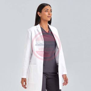 เสื้อโค้ทห้องแล็บสำหรับทั้งชายและหญิงเสื้อโค้ทผ้าฝ้ายออกแบบโลโก้ได้ตามต้องการ - Product Image 3