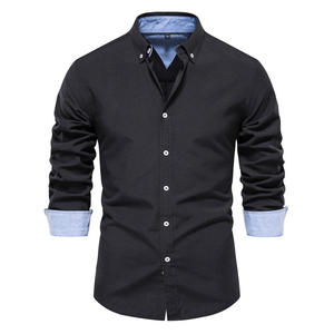 Camisa Casual Entallada para Hombre, Nueva Llegada 2026, 100% Algodón Satinado, Ecológica, Antiarrugas, Secado Rápido, Color Sólido, Manga Larga - Product Image 2