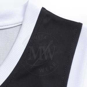Uniforme de basket-ball d'été fabriqué par des professionnels, fabriqué en usine, de haute qualité, respirant, à séchage rapide, sans manches, 100% polyester - Product Image 3