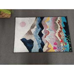 Abstract Mountain Printed <b>Rug</b> - Modern, Decorative, Wall Hanging, Gift,Nonwoven Soft <b>Rug</b> - Product Image 1