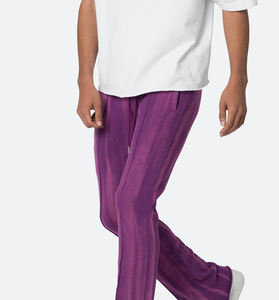 Pantalones de chándal lavados Sunfade de pierna ancha holgados hechos a medida 100% algodón 300 GSM ligeros Hip hop Flare Joggers para hombres - Product Image 3