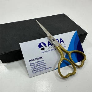 Professional Gold Heart Handle Embroidery <b>Scissors</b> Fine Tip <b>Sewing</b> Thread Cutter for Craft Embroidery Needlework Detail Work - Product Image 3