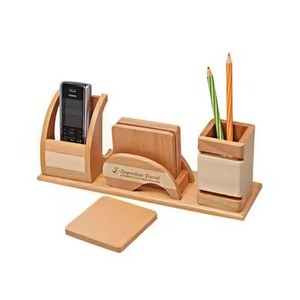Bureau à usages multiples en bois écriture organisateur stationnaire et Mobile porte-stylo en bois tasses bureau école stockage - Product Image 4