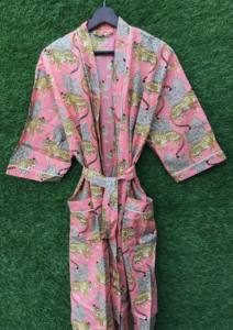 Kimono de algodón 100% de diseñador hecho a mano para mujer, estampado Floral, informal, Vintage, transpirable, para verano, invierno, ropa de playa, nuevo - Product Image 3