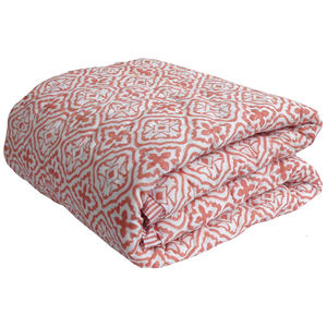 New Arrival Organic Cotton Hand Block Printed <b>Baby</b> Quilt Handmade Polyester Filling Eco-Friendly Floral Design Toddler <b>Comforter</b> - Product Image 5