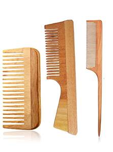 Peigne Logo personnalisé écologique en bois à dents larges en bois dernier utilisé nouveau de haute qualité vente top brosse à cheveux dans le prix de gros - Product Image 5