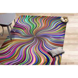 Alfombra con Estampado de Ilusión Óptica Colorida: Diseño Moderno y de Tendencia, Personalizado en Chenilla, con Pelo Suave - Product Image 2