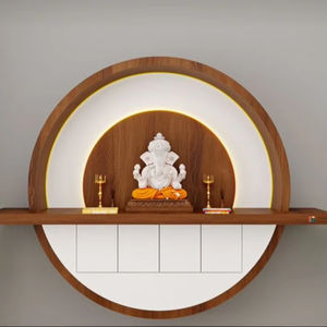 Eco-Friendly Decorative Wooden <b>Pooja</b> <b>Mandir</b> Wall Hanging Religious Temple Polished Technique - Product Image 1
