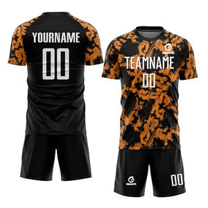 Conjunto de Uniforme de Fútbol Personalizado de Manga Corta Elástica de Poliéster 100% de Alta Calidad con el Último Diseño para Hombre Adulto - Product Image 3