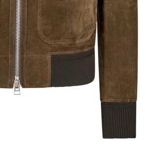 Chaqueta regular personalizada de estilo callejero de invierno para hombre de cuero genuino impermeable y transpirable - Product Image 4