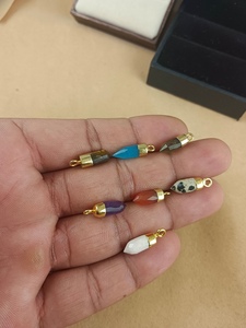 Amazonita-Colgante de piedras preciosas en forma de pincho, joyería de piedras preciosas chapadas en oro, collar, joyería fina, colgante de cristal curativo - Product Image 5