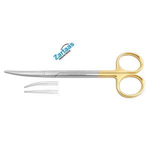 TC metzenbaum กรรไกรสเตนเลสแบบแมนนวล23ซม. เครื่องมือโลหะทังสเตนคาร์ไบด์แบบโค้ง/ตรง - Product Image 1