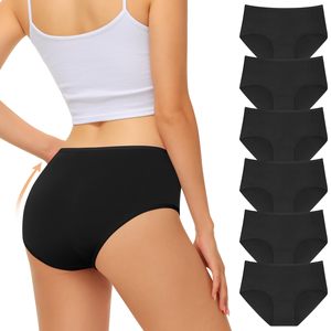 Culottes Hipster Noires Sans Coutures Taille Moyenne Couvrance Totale Extensibles Douces pour Femmes – Lot Multiples Vente en Gros - Product Image 1