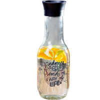 Bouteille infuseur à fruits en verre de 1 litre avec filtre, prête à l'emploi, sans BPA, écologique, résistante à la chaleur, isolation thermique, en stock aux États-Unis