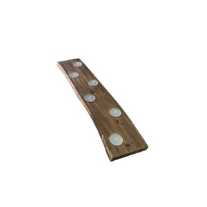Portavelas de madera de acacia Natural de diseño de lujo, candelabro de madera pulido hecho a mano o portavelas - Product Image 2
