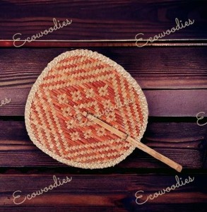 พัดไม้ไผ่พัดสีสดใสสำหรับตกแต่งบ้านงานหัตถกรรม - Product Image 4