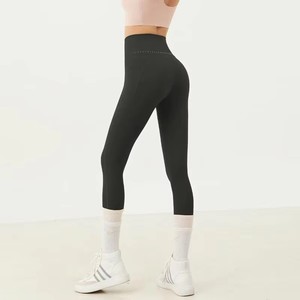 Leggings de yoga pour femmes, sans coutures, séchage rapide, taille haute, effet ventre plat, rehaussement des fesses, extensibles, pour la gym, le fitness, le yoga et le quotidien - Product Image 1