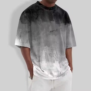 เสื้อ200gsm ผ้าฝ้ายพลัสไซส์สำหรับผู้ชายเสื้อผ้าสำหรับผู้ชายเสื้อยืดธรรมดาแบบสั่งทำ - Product Image 5