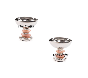 Ensemble de six bols à fruits secs en acier inoxydable, or, argent et noir, de différentes tailles, pour mariage. - Product Image 5