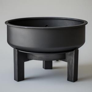 Modern Heavy Duty Metal Firepit Designed for Outdoor <b>Gardens</b> Patios Terraces-<b>Wood</b> <b>Burning</b> Powder Coated Providing Warmth Comfort - Product Image 5