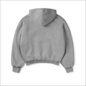 Sudaderas con Capucha de Felpa Gris Jaspeada de la Mejor Calidad, 100% Algodón, 600GSM, Gruesas, Antiencogimiento, Transpirables, con Hombros Caídos - Product Image 6