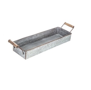 Plateau de service en métal de forme rectangulaire plaqué argent de luxe décoratif personnalisé pour la maison en gros pour la table de cuisine Fruits et Dessert - Product Image 6