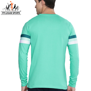 เสื้อยืดสำหรับผู้ชาย,เสื้อยืดแขนยาวผ้าฝ้ายแบบเรียบสไตล์ใหม่ผลิตจากปากีสถานโดย FM LOGAN SPORTS - Product Image 2