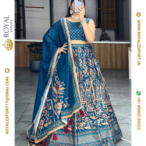 ส่งเสนอคอลเลกชันเลฮงะชอลีพิมพ์ลายสวยงามในราคาขายส่งโดยรอยัลส่งออกสุราษฎร์ - Product Image 4