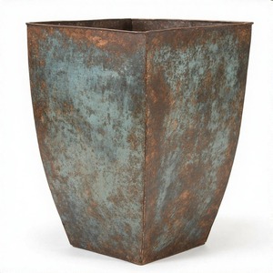 Maceta decorativa de Metal BronzeHaven con acabado de pátina antigua envejecida para jardín doméstico maceta de Metal antiguo para uso decorativo - Product Image 4