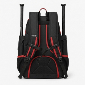 Bolsa para bate de béisbol hecha con tela resistente, compartimentos grandes, cremalleras seguras y correas de hombro cómodas para uso deportivo. - Product Image 3
