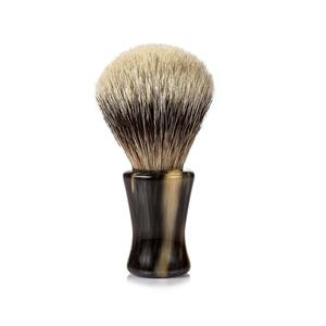 Elegante Kit de afeitado para hombre con soporte para cuenco de cuerno hecho a mano y cepillo de limpieza de cerdas suaves para el cuidado de la piel de la barba - Product Image 4