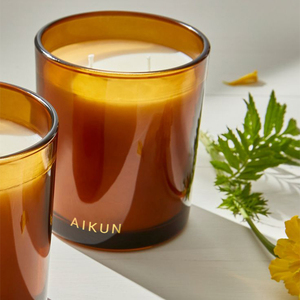 Bougie en cire de soja pure à parfum Oud longue durée AIKUN, étiquette personnalisée, gobelet en verre, bougie parfumée personnalisée pour les fêtes, les mariages, la maison - Product Image 4