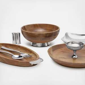 Bol en bois pour la maison et parties disponibles à prix abordable en bois bol avec tige en laiton et feuille conception en bois bol - Product Image 6