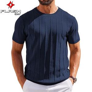 เสื้อยืดแขนสั้นย้อมสีสำหรับผู้ชายเสื้อยืดคอกลมทรงหลวมใส่สบายพิมพ์ลายได้ตามต้องการ - Product Image 1