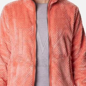 Manteau épais résistant au froid et chaud de couleur personnalisée manteau en molleton enduit teint uni avec motif imprimé de perles décoration en jersey - Product Image 5