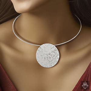 PRAO Handmade Anti-Tarnish Silver Plated Hasli <b>Necklace</b> <b>Set</b> with Earrings Fashion Jewellery for Women for <b>Wedding</b> and Party - Product Image 3