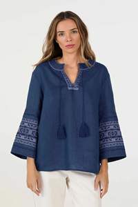 Blusa de mujer de talla grande Traje folclórico rumano Hecho EN LA India Bold Boho Lady Top - Product Image 4