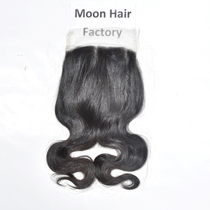 Cheveux humains indiens de qualité supérieure, styles super nouveaux, closure bodywave, doux et soyeux, brillants, naturels, disponibles à la vente - Product Image 2
