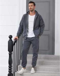 Conjunto Deportivo Personalizado con Logotipo, Chaqueta con Capucha y Cremallera Completa de Felpa Técnica, Pantalones Jogger, 2 Piezas, Ropa Urbana Personalizada - Product Image 3