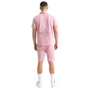 Ensemble tendance pour homme en polyester, deux pièces, nouvelle arrivée, haut à manches courtes et short pour homme, parfait pour les vêtements de sport - Product Image 4
