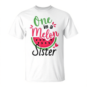 Maglietta promozionale coordinata per la famiglia per la prima festa di compleanno di una delle sorelle Melon Sister - Product Image 2