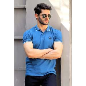 Camiseta Polo Delmont para Hombre, 100% Algodón, Diseño Sólido Básico, Transpirable, Tejido de Punto, Color Oscuro, Parches Bordados, Tallas Grandes XL 6XL - Product Image 2